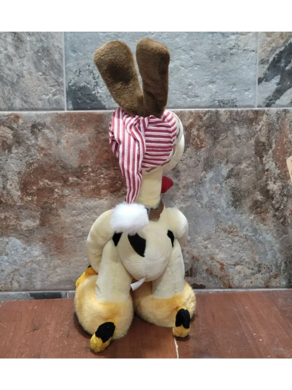 Danbury Mint Bedtime For Odie Large Plush Stand Up Base Signed Jim Davis Garfiel